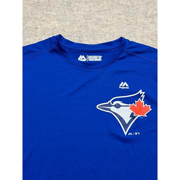 Majestic Evolution Cool Base Toronto Blue Jays Short Sleeve T-shirt Men's Small - Picture 2 of 7